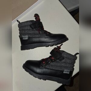 Carter's Black and Gray Kids Boots with Red Accents